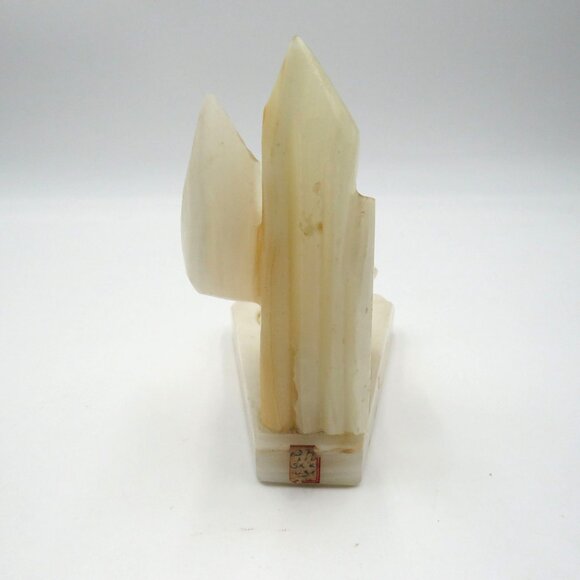 Vintage Ashtray Marble Onyx Alabaster Man Siesta Sombrero Cactus 4.5" Ash Tray - Picture 5 of 9